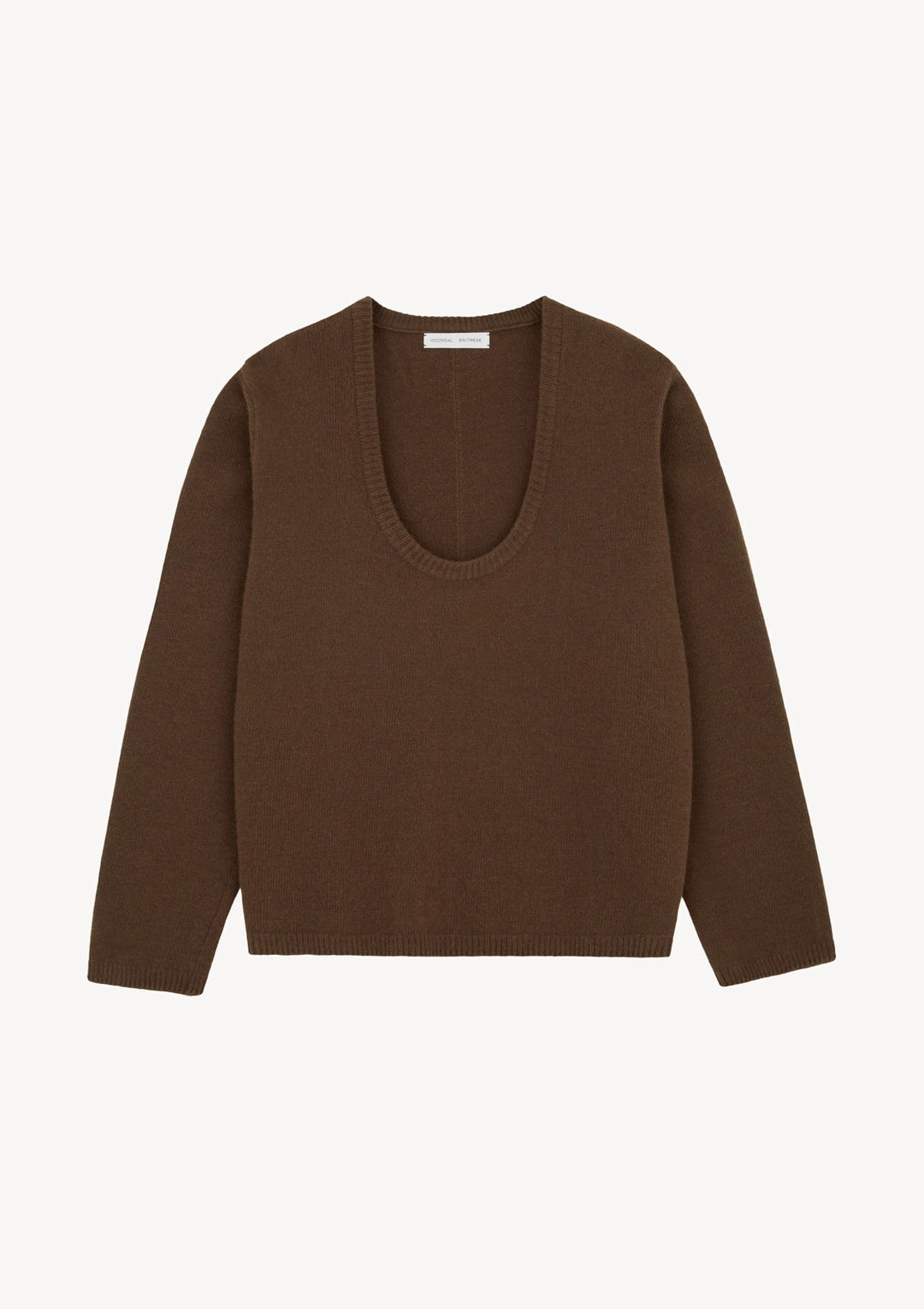 문달 Ellen U-Neck Knit in Brown 상품 이미지 1