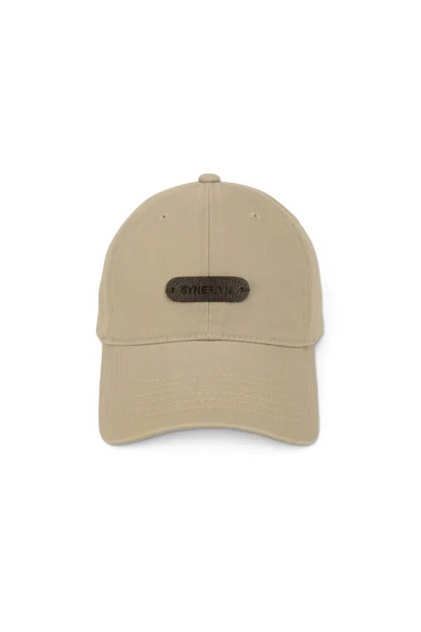 LOGO LABEL BALL CAP BEIGE