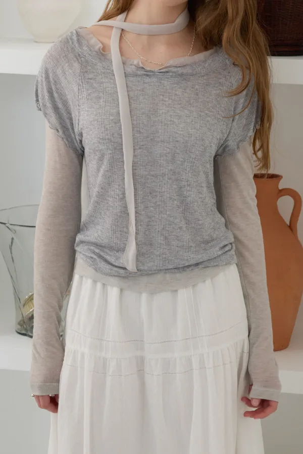 3rd. Rosy Sleeve (Layered Set) - melange