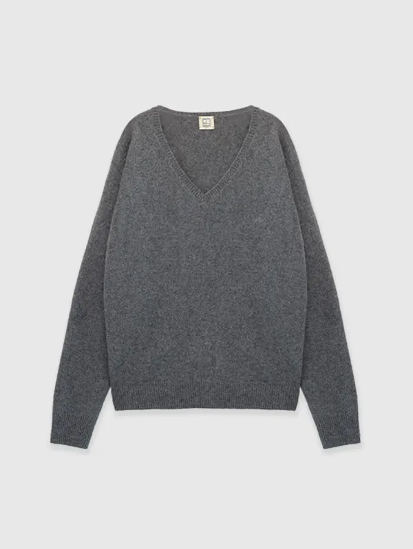 [3rd 재입고] Hug Racoon V Knit (Melange Gray)
