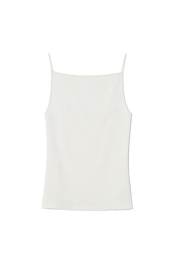 BACK SLIT SLEEVELESS TOP [IVORY]