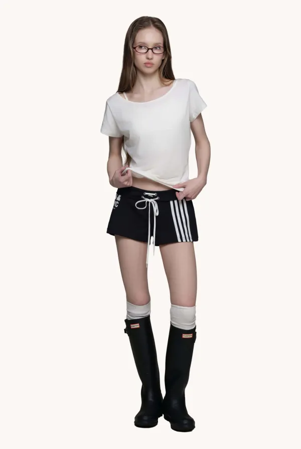 87 Layered routine club shorts, Navy
