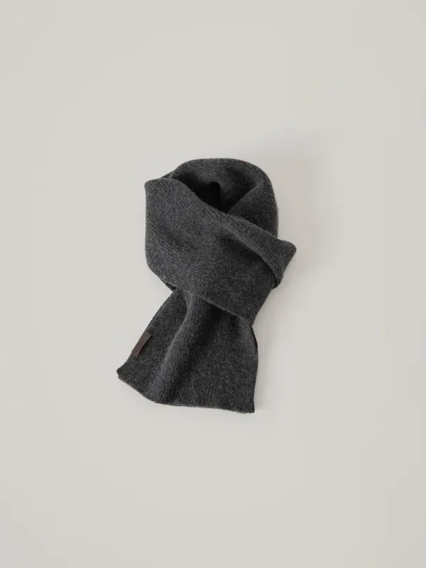 Basic Wool Muffler - Charcoal