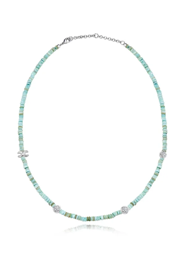 X Beads Choker_Blue
