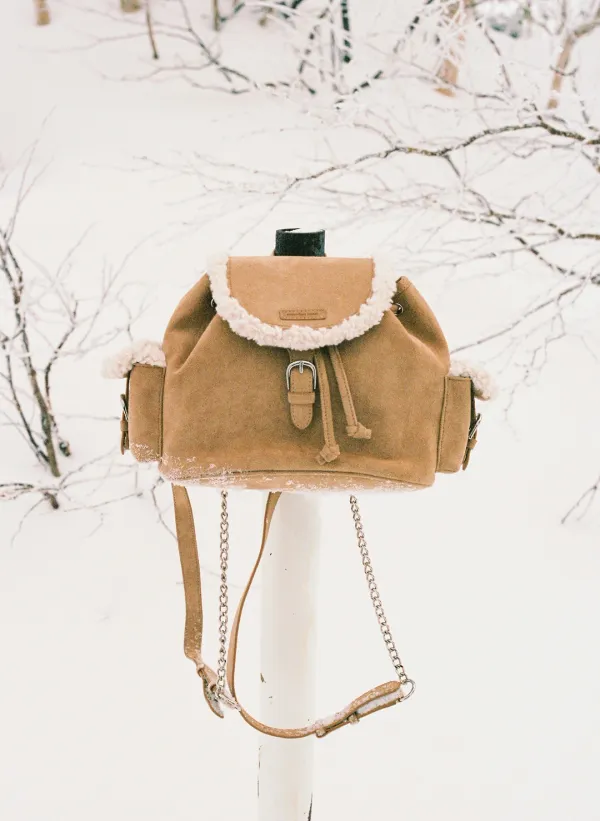 Mustang Muffin Backpack - Suede Beige