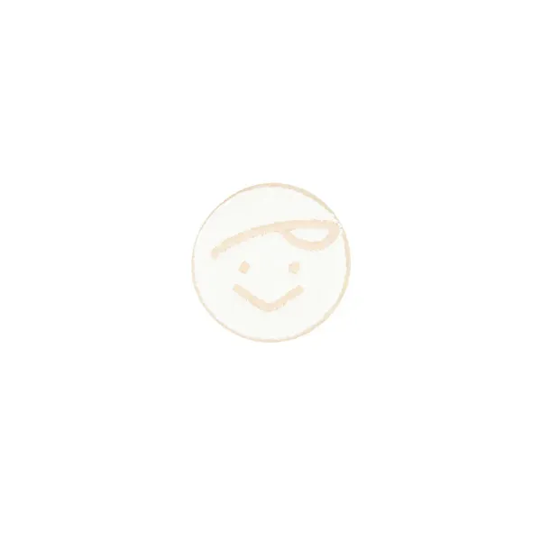 Piv\'vee Logo Brooch (cloud white / beige)
