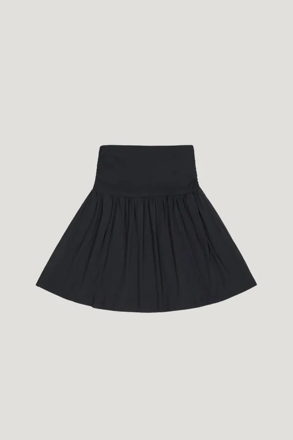 Fold Flare Skirt (charcoal)