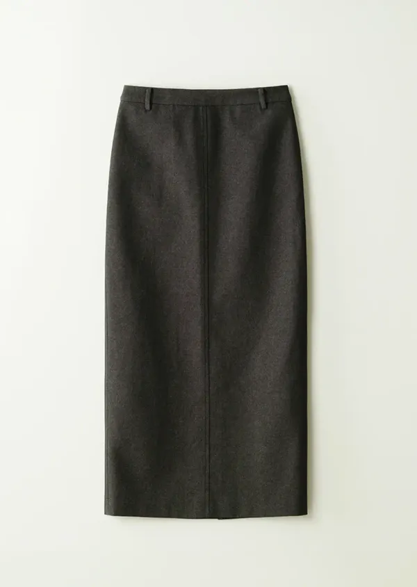 (9TH RE-ORDER) 90’s long pencil skirt / Denim like
