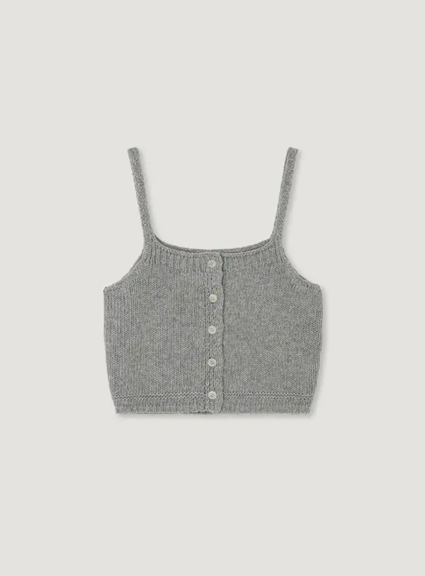 HEN BUSTIER KNIT_GREY