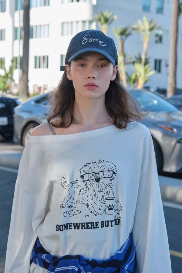 10.23 출고 Glasses Puppy Long Top - Ivory