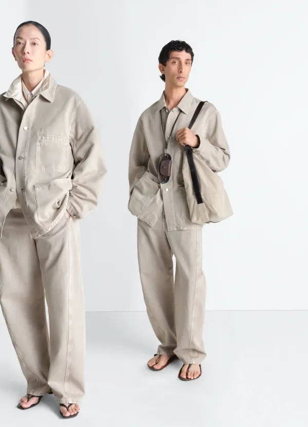 UTILITY OVERSHIRT IN SNOW BROKEN TWILL