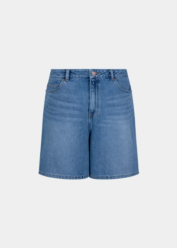 W SKATE DENIM SHORTS - BLUE