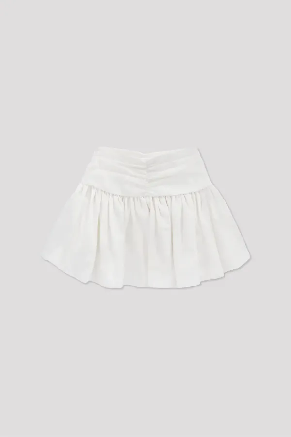 Sorbet shirring skirt_ivory
