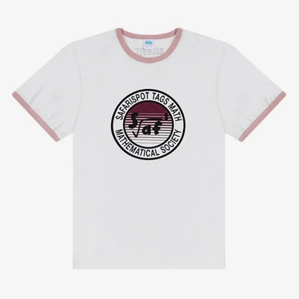 REC RUIT MATH SOCIETY RINGER TEE (PINK/RED)