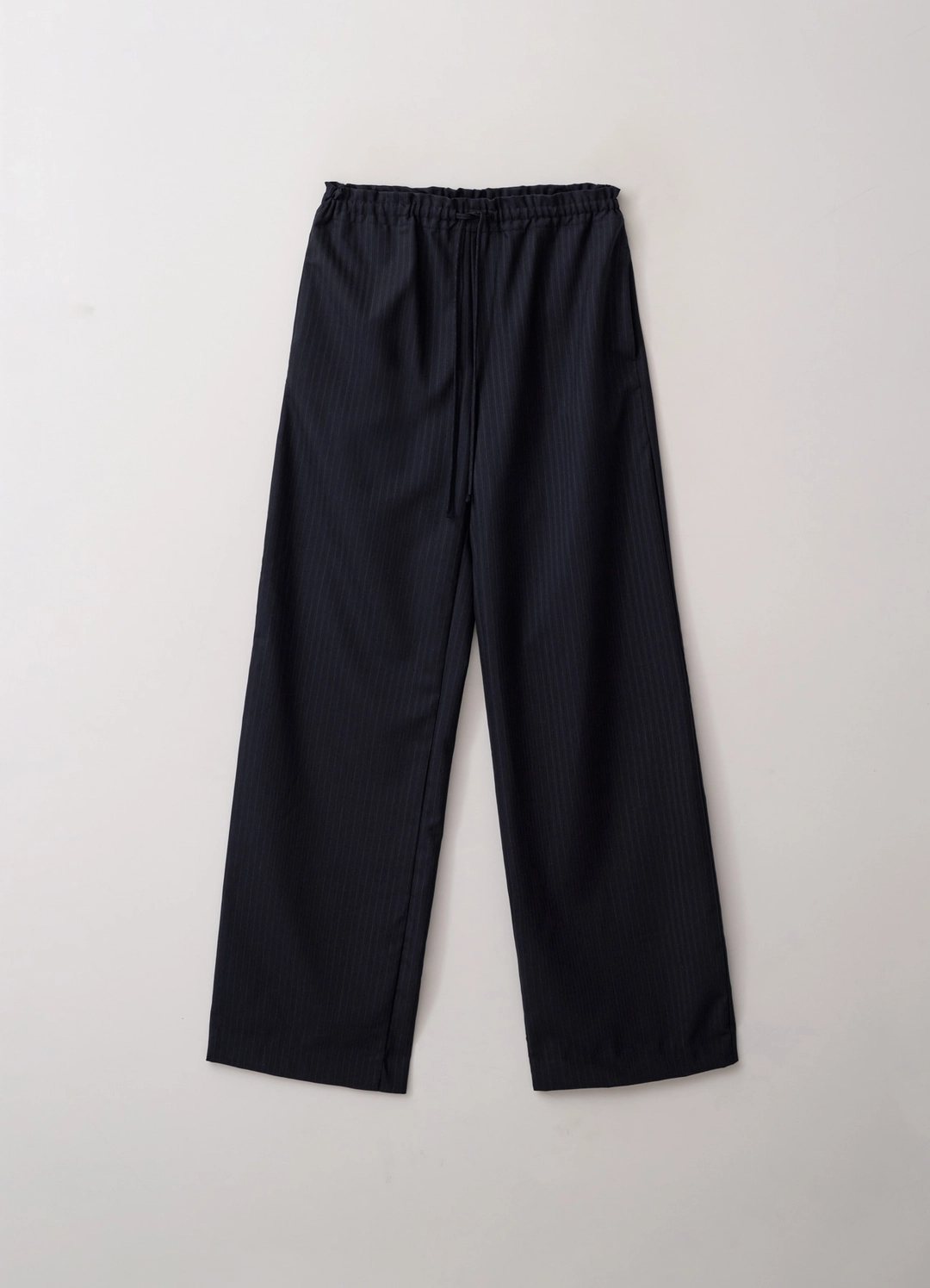 Summer Wool String Pants (Dark Navy)