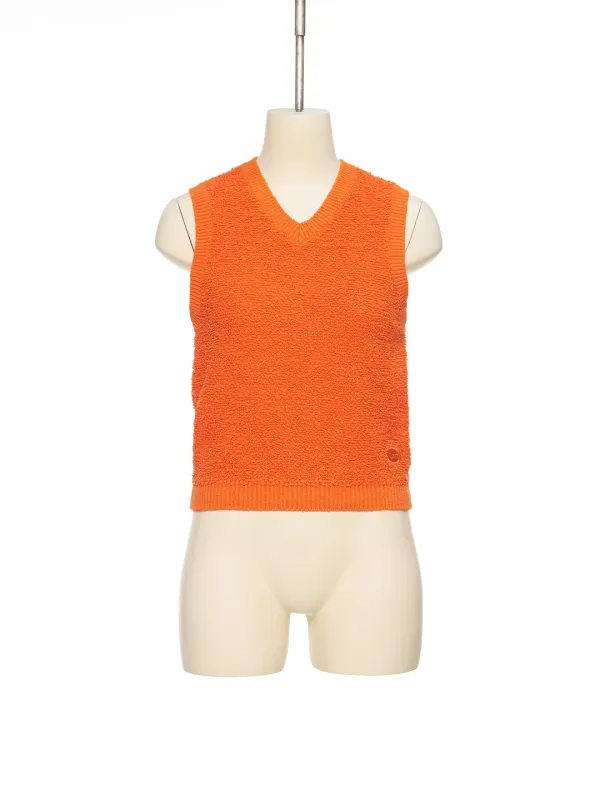 SS26 ZERO ORANGE BOUCLE KNIT VEST