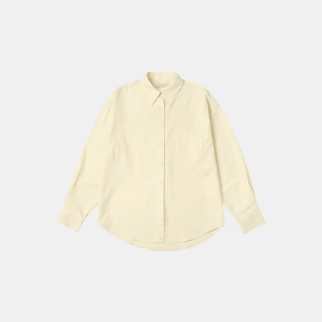 시야쥬 SITP5186 루즈 핏 소프트 퓨어 셔츠_Lemon cream 상품 이미지 2