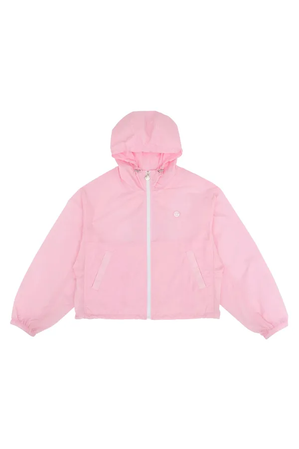 Giant Smiley Windbreaker (bubble pink)