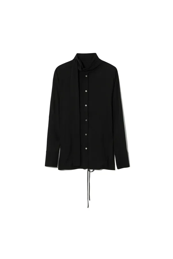 FLUID SCARF SHIRT [BLACK]