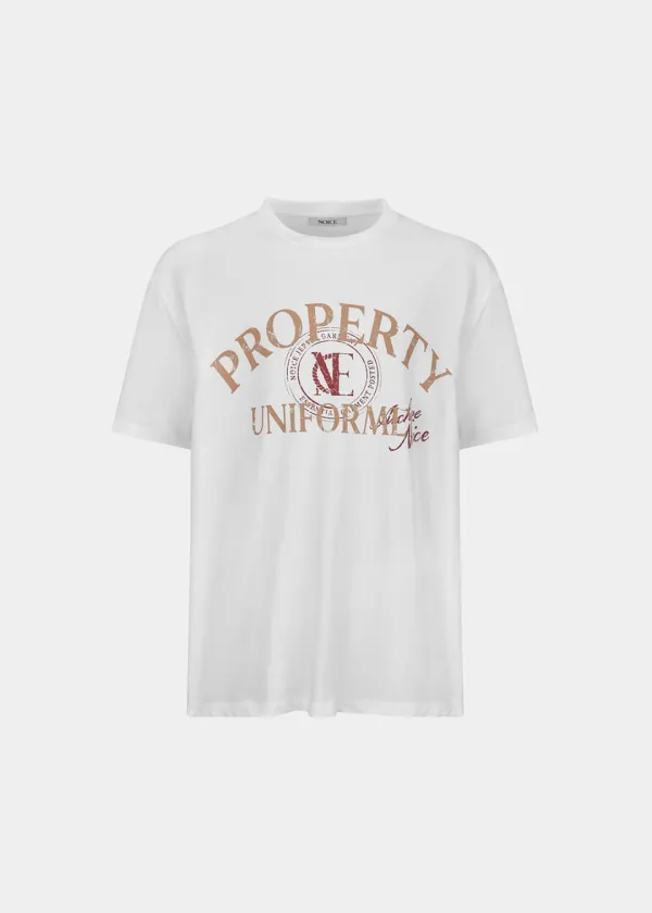 W PROPERTY EMBLEM T-SHIRT - OFF WHITE