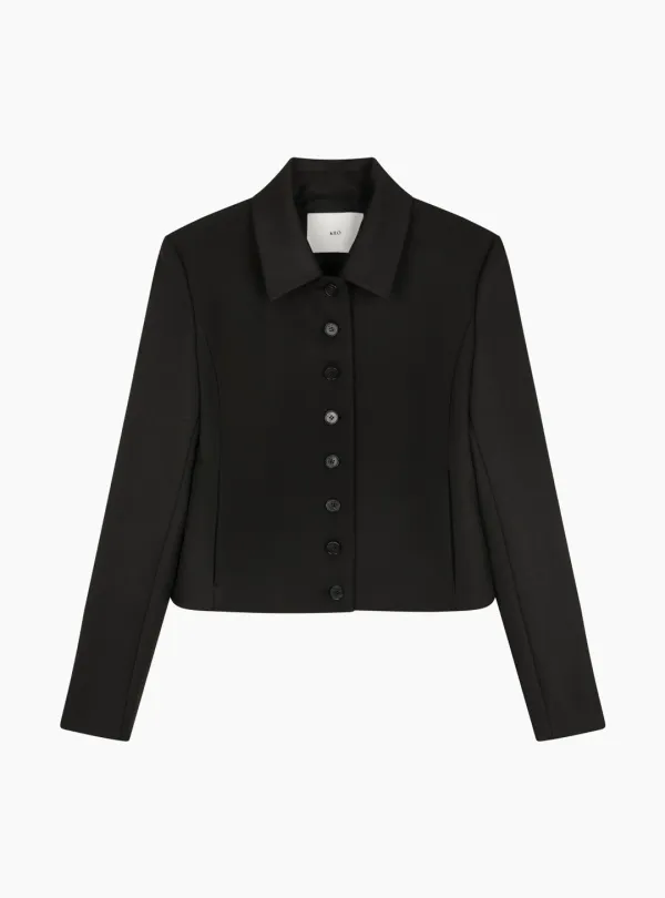 FLARED MINI JACKET (BLACK)