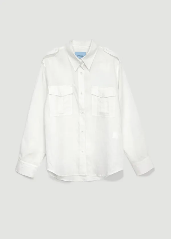 Safari linen shirt (Ivory)