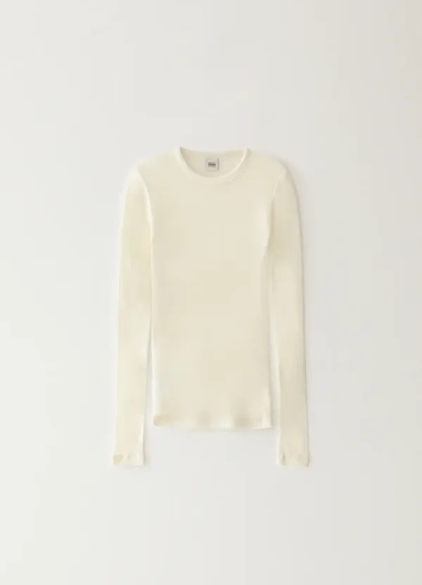 22TH / Wool Silk T-shirt - Ivory