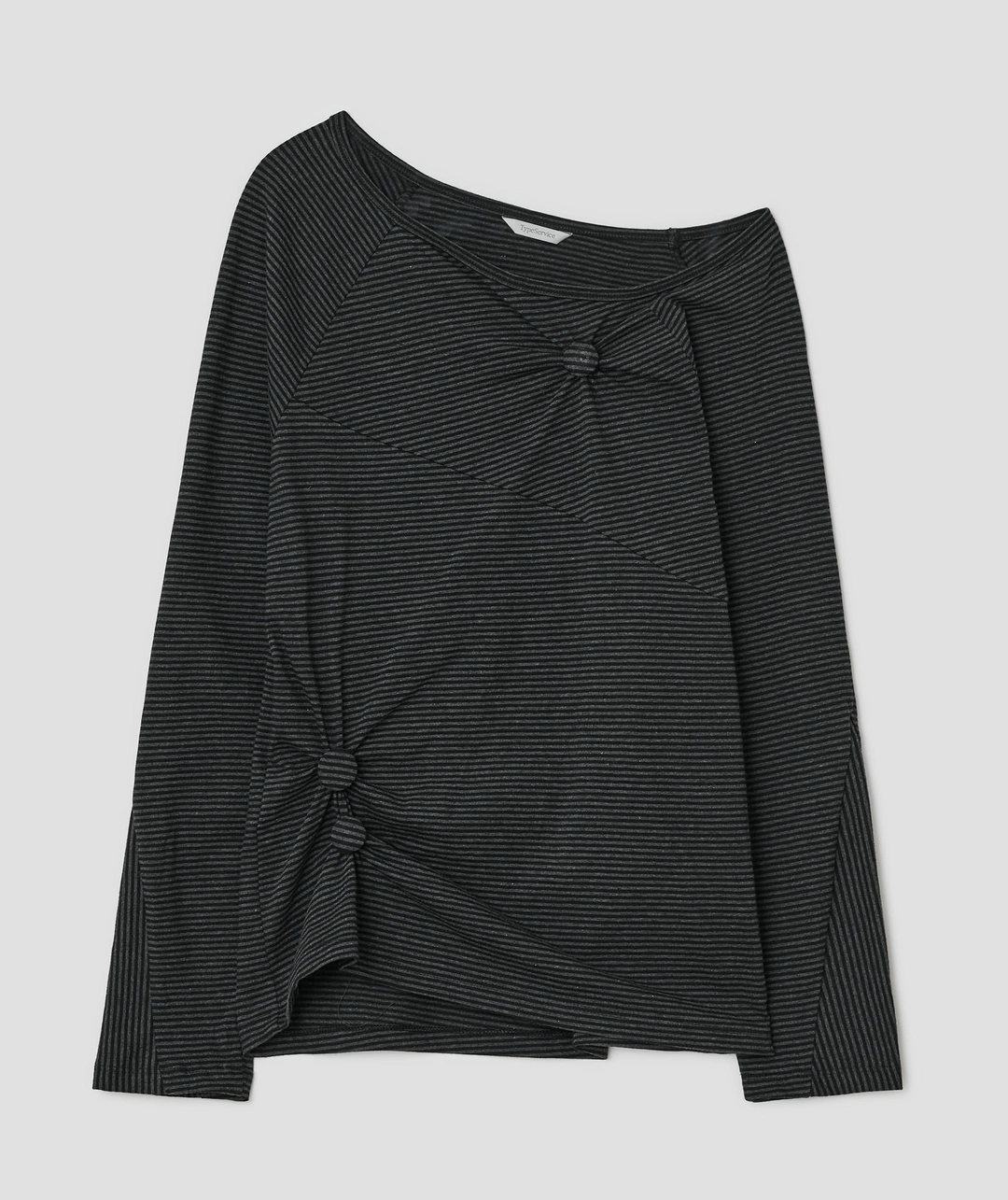 타입서비스 Striped Seam Button Top [Black] 상품 이미지 1
