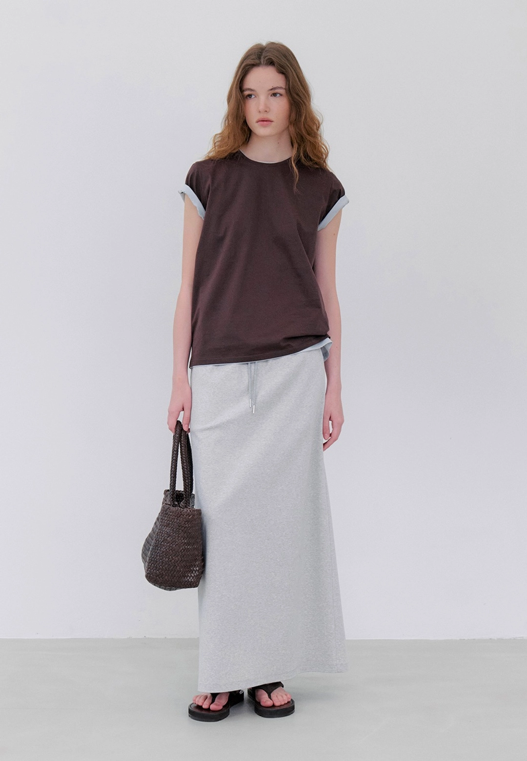 노티아 STEADY SKIRT - MELANGE GRAY 상품 이미지 1
