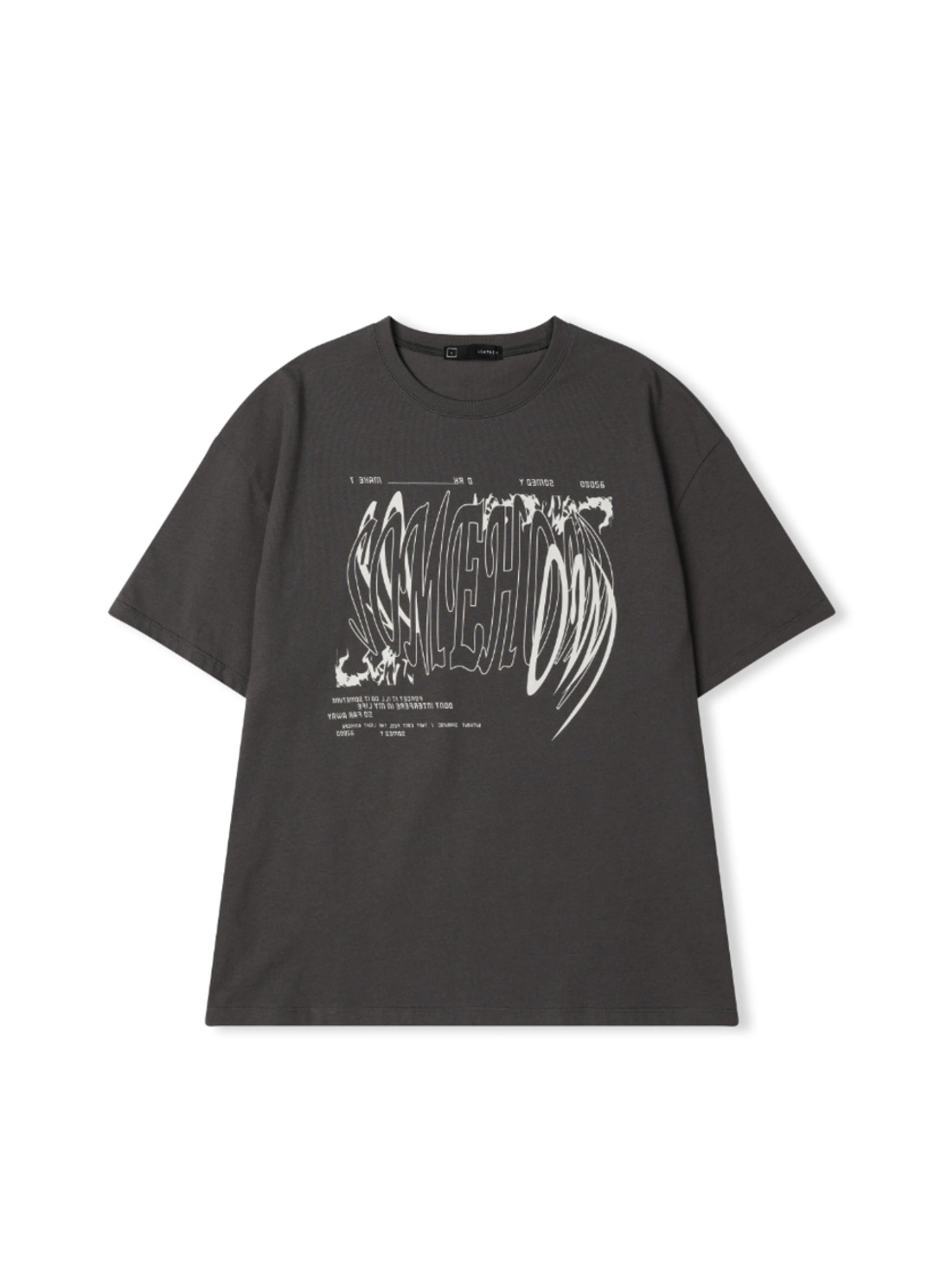 레더리 썸하우 오버핏 반팔티 [CHARCOAL] 상품 이미지 3