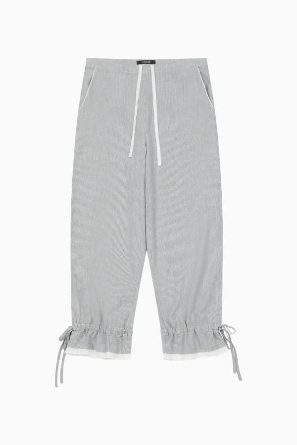 LACE STRING PANTS, STRIPE