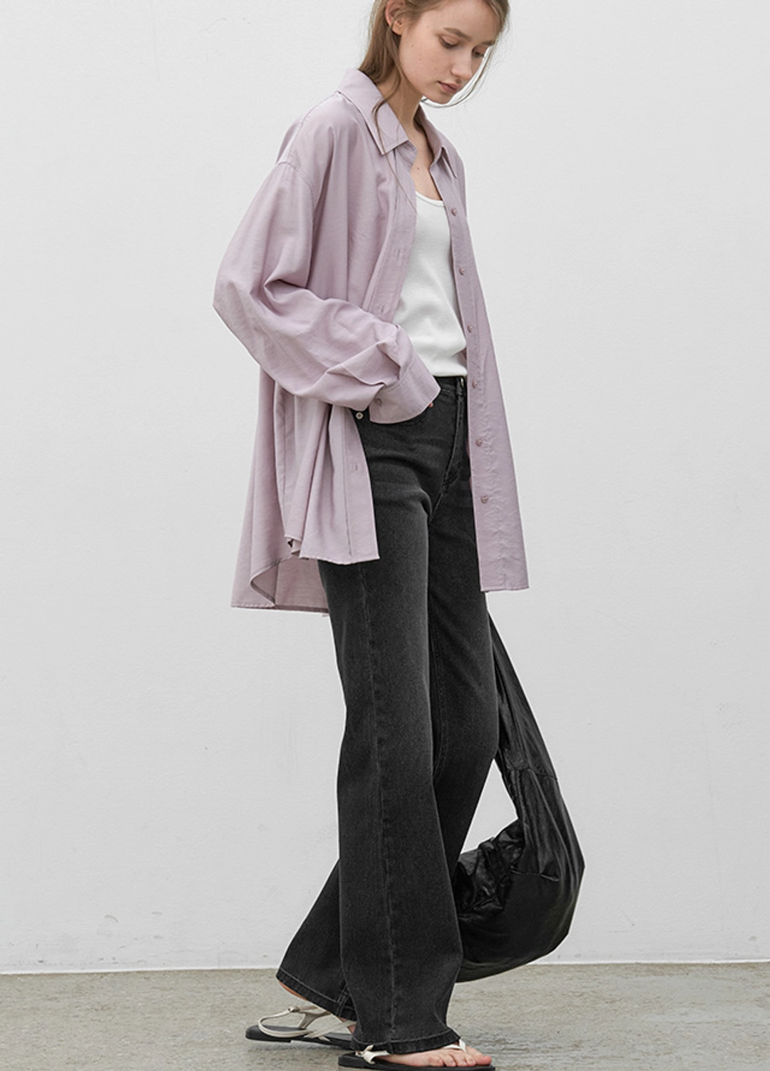 아뜰리에 나인 (X-PT-5804)SLIM SEMI BOOTSCUT DENIM PANTS 상품 이미지 2