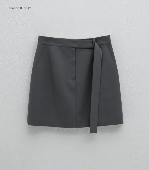 (Z-SK-4889)ESSENTIAL TODD SET-UP MINI SKIRT