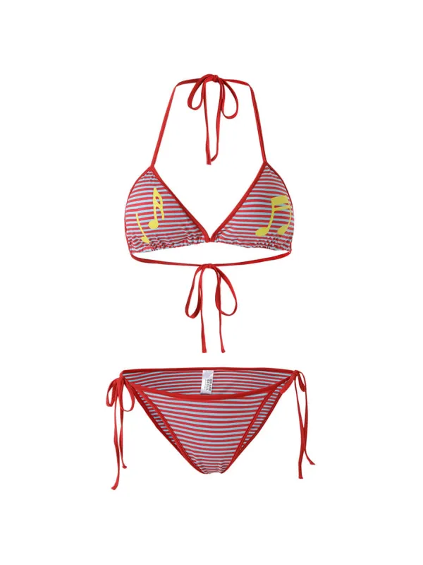 [Release 06/12] MUSIC STRIPE BIKINI SET_RED