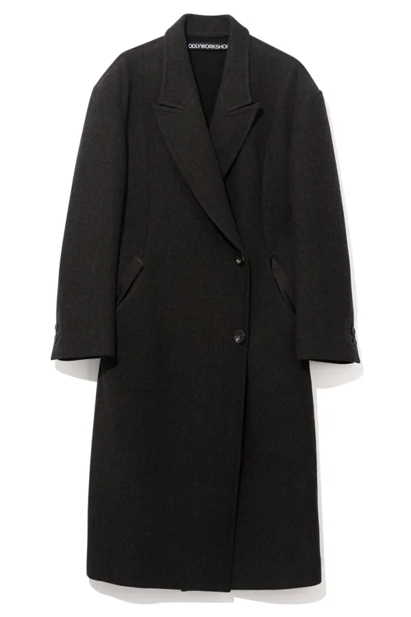Wool Cinch Coat, Jitter