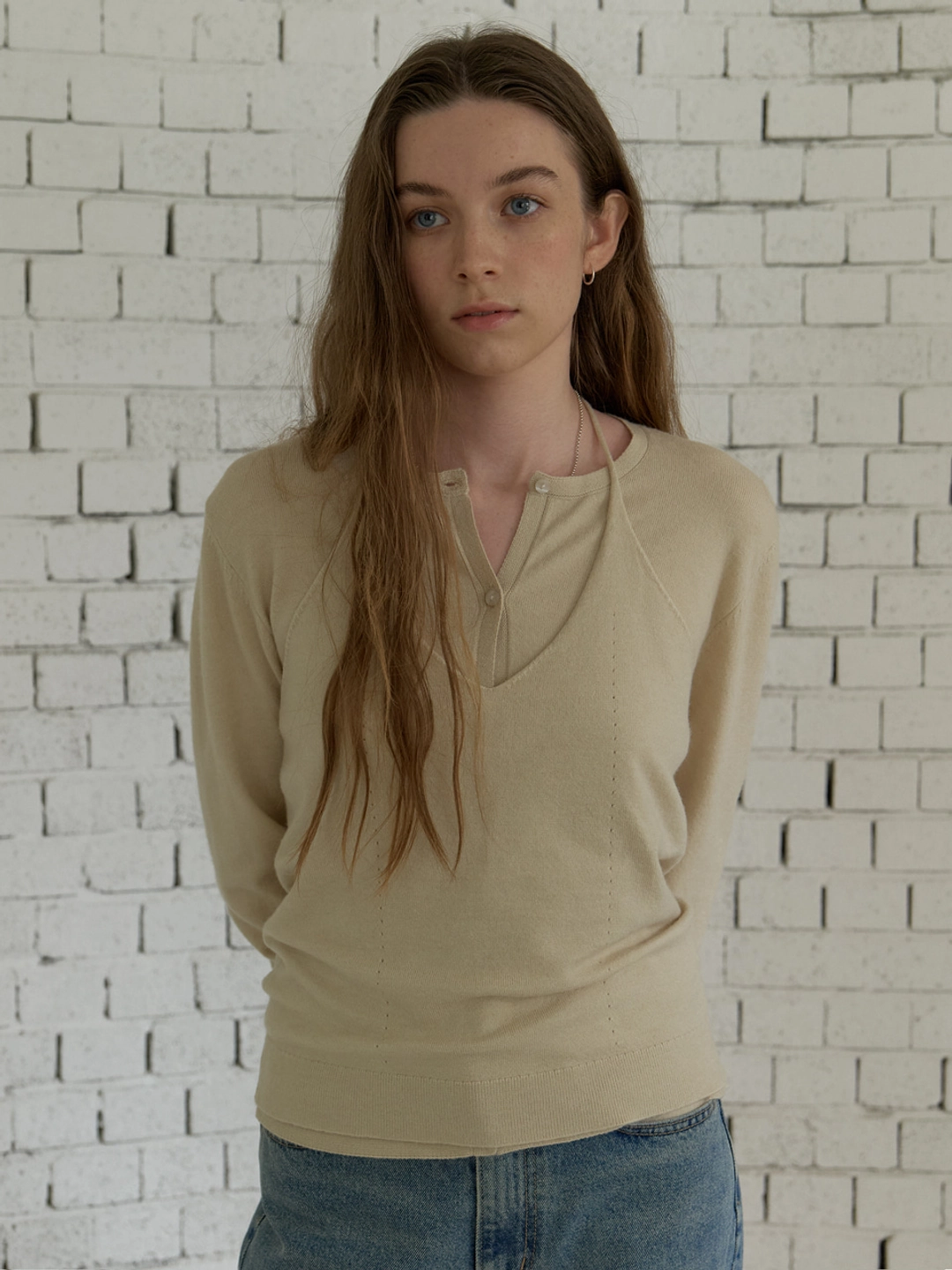 어몽 A 2-WAY CARDIGAN SET_LIGHT BEIGE 상품 이미지 2