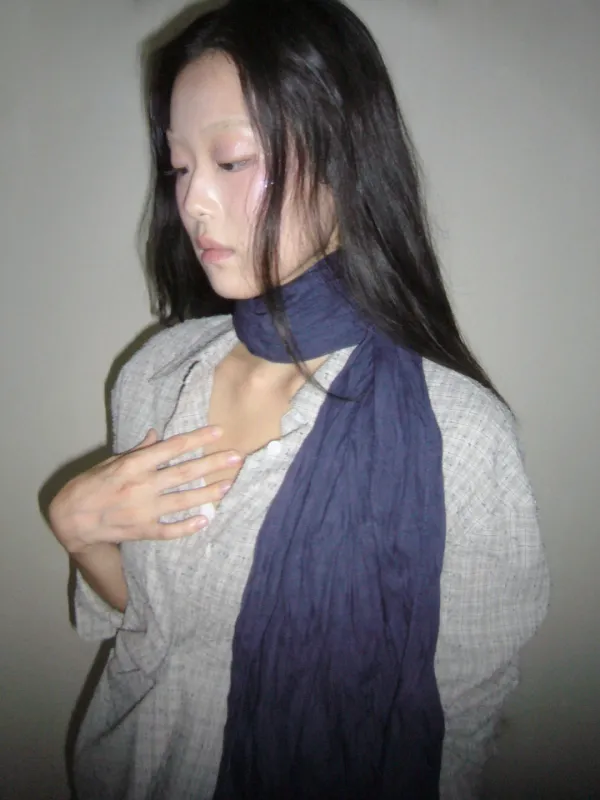 Solid Wide Crinkled Scarf [2 Color]