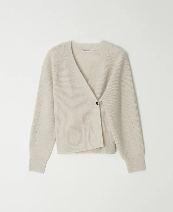 Alpaca Blend Wrap Cardigan_MIST