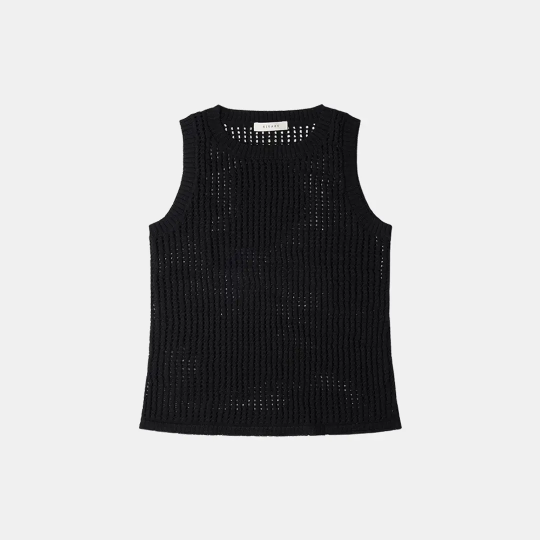 시야쥬 [리퍼브] SIKN2117 펀칭 니트 나시_Black 상품 이미지 3