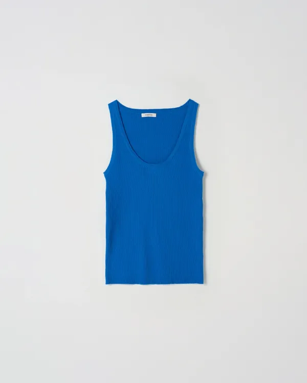 Ribbed Sleeveless [BLUE]