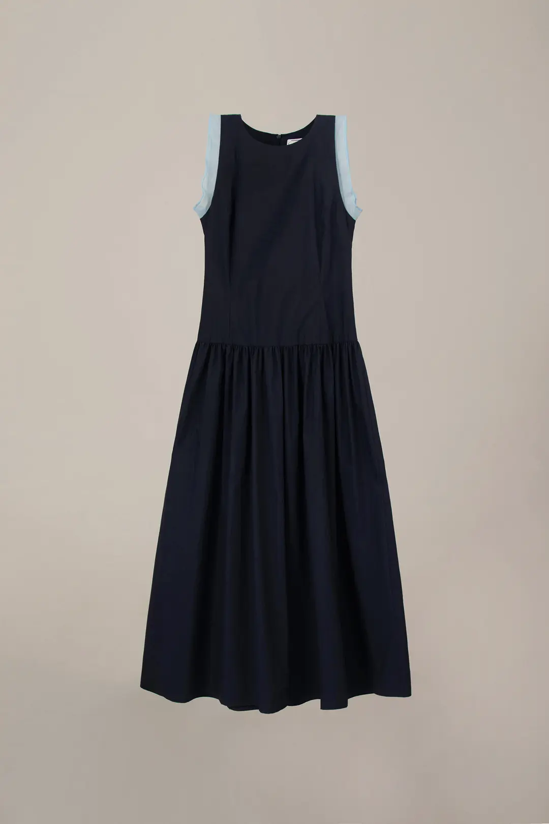 오버듀플레어 LOW WAIST CONTRAST MAXI DRESS_NAVY/LIGHT BLUE 상품 이미지 1