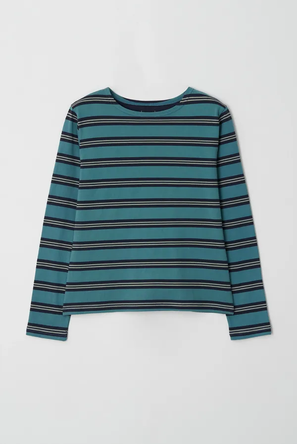 90\' boat neck tee - blue green