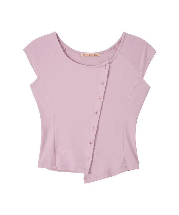 Edith Button Up Blouse-Pink