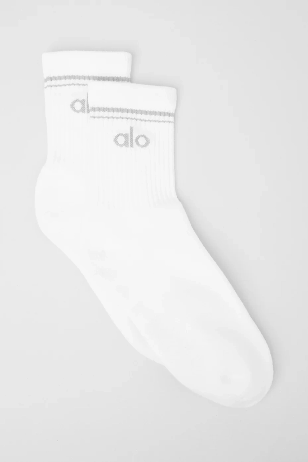 알로요가 Unisex Half-Crew Throwback Sock - White/Titanium 상품 이미지 1