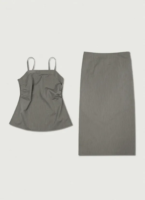 Courgette Stripe Set [brown]