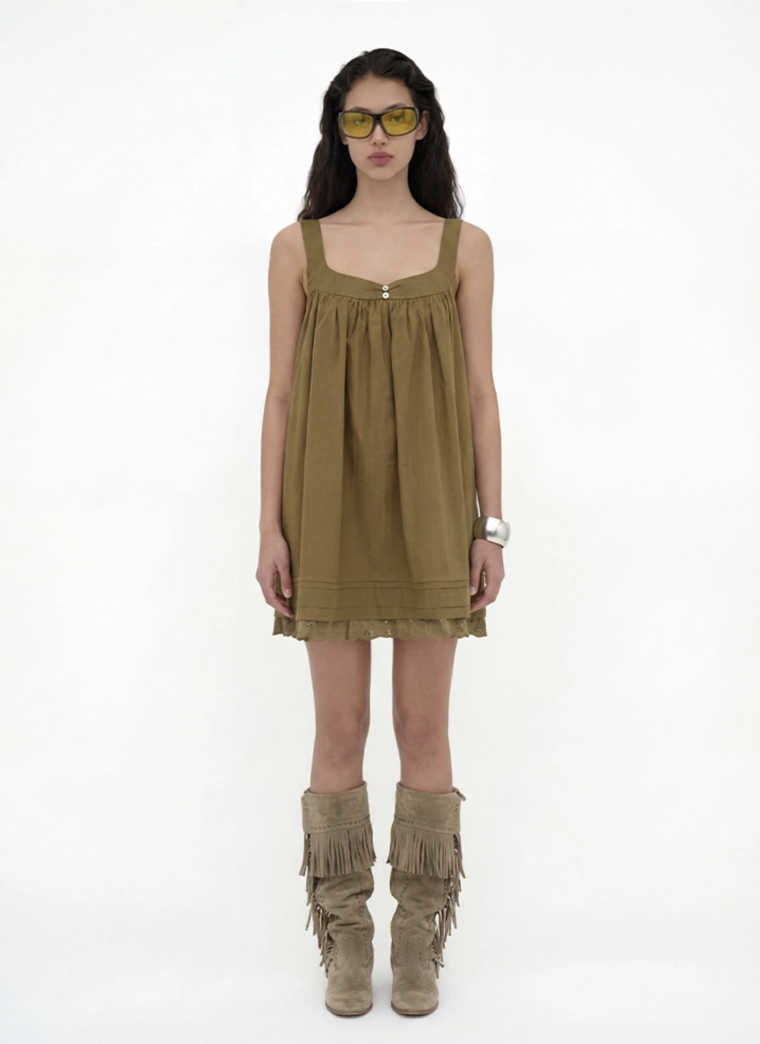 루루서울 BONNY MINI DRESS (OLIVE) 상품 이미지 1
