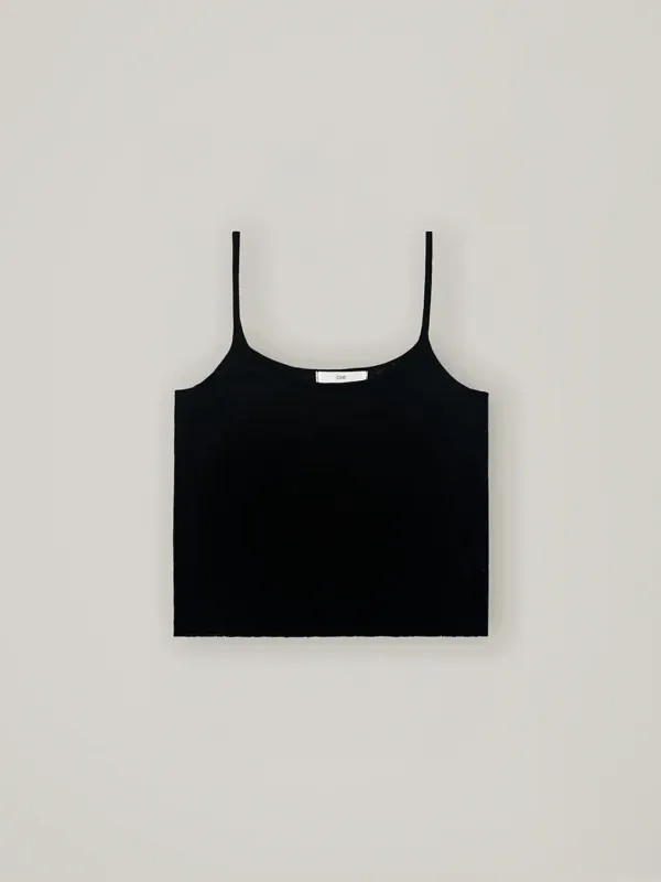 Contte linen sleeveless knit - Black