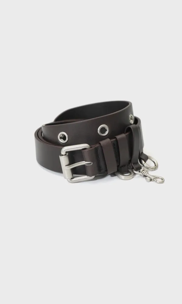 [자사몰 단독] Utility Leather Belt_Dark Brown