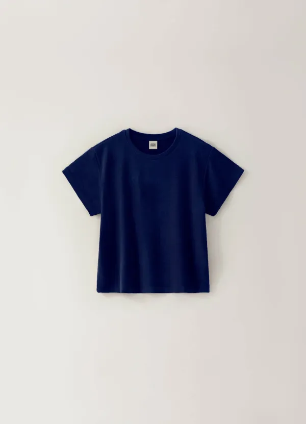 Wool Span Short T-shirt - Blue