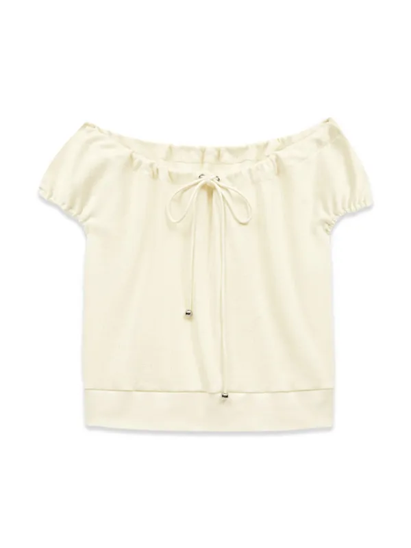 STRAP OFF-SHOULDER TOP (CREAM)